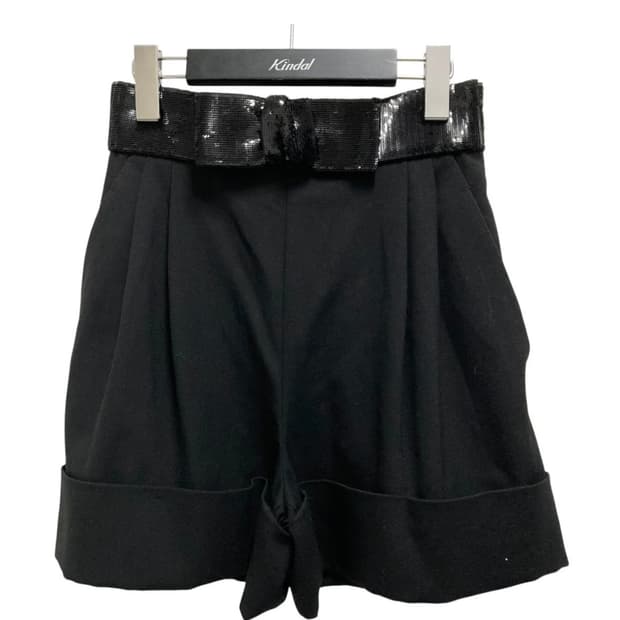 스팽글 리본 쇼츠 반바지 38