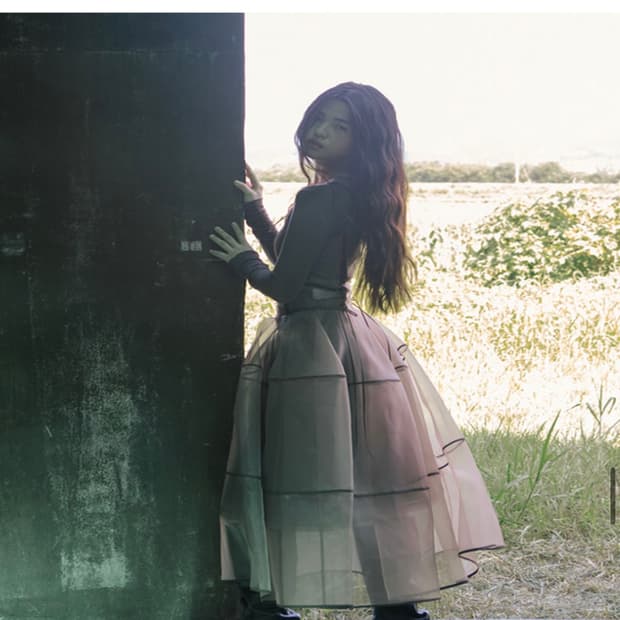 플레따 레이스업 오간자 드레스 브라운 세트 - 품절 상품