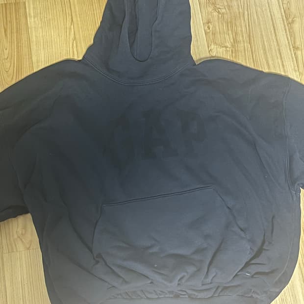 [S] 이지갭 발렌시아가 도브 후드 워시드 블랙