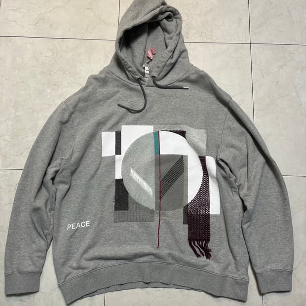 솔리드옴므 18ss 패치워크 후드티 L