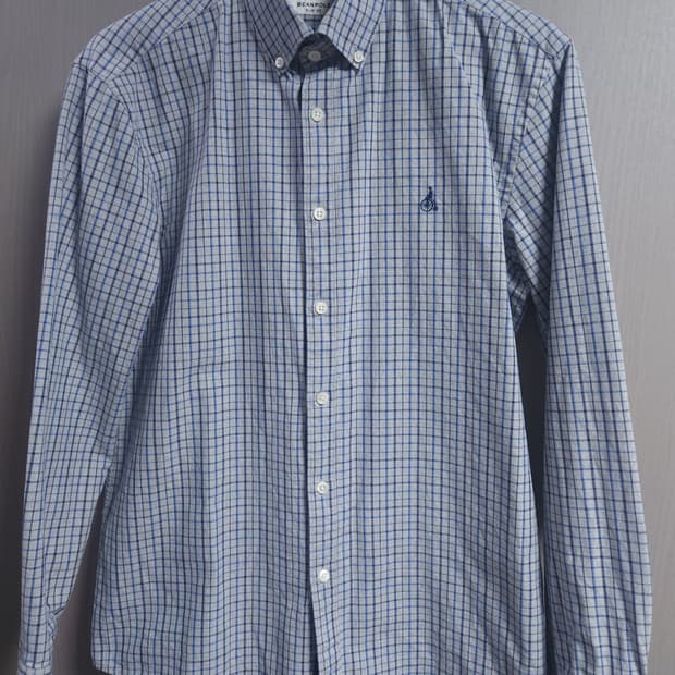 빈폴 긴팔 체크셔츠, XL(슬림핏)