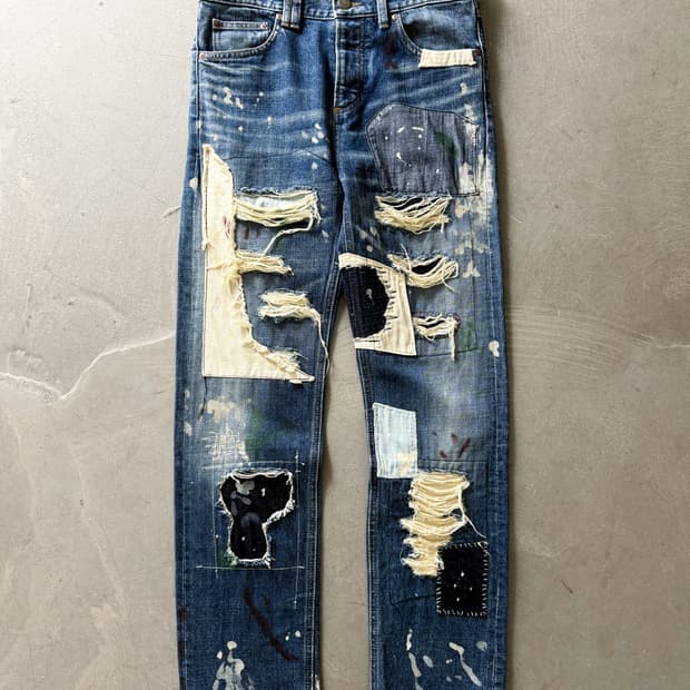 Bonds & Peace Patchwork Denim Pants