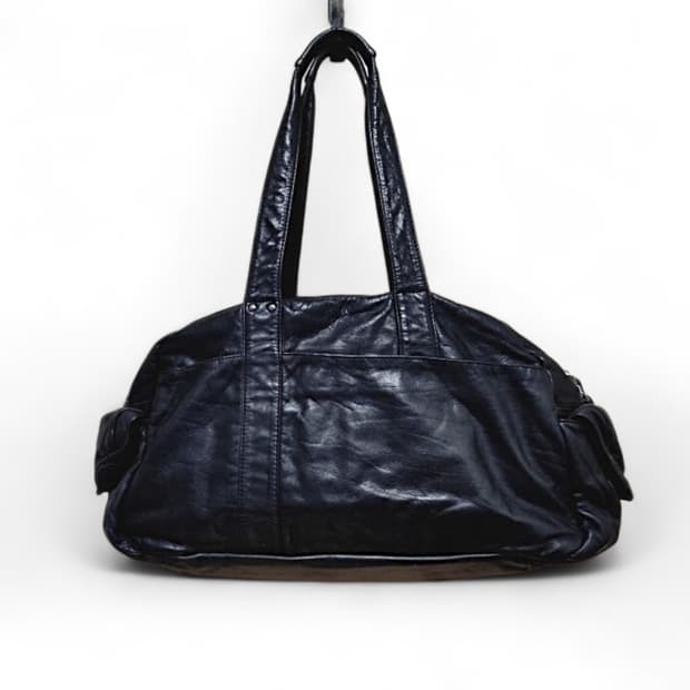 요지 야마모토 와이즈 가공 소가죽 보스톤백