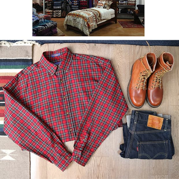 
미국판 pendleton 팬들턴 울100% 체크남방

