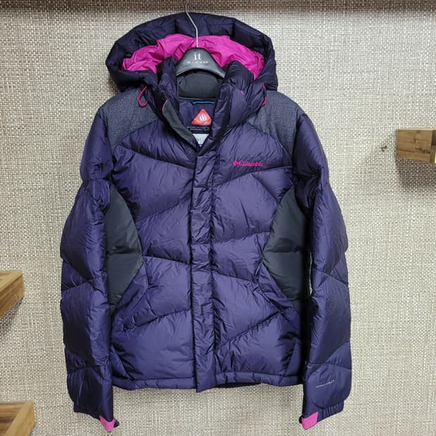 여성용 M사이즈 컬럼비아 구스다운 패딩 거위털 등산