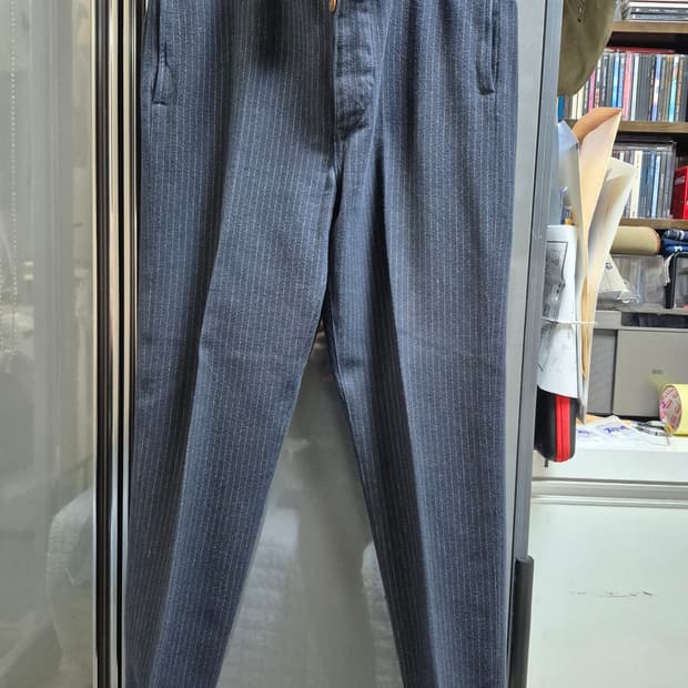 더블알엘 네이비 핀스트라이프 울 트루져