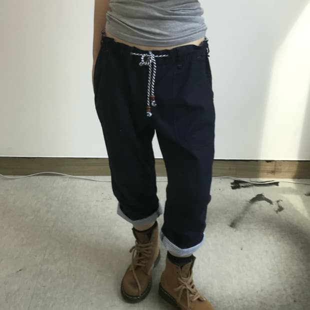 빈티지 투웨이 롤업 카프리 팬츠