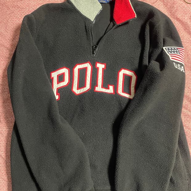 폴로 랄프로렌 하프집업 플리스 M