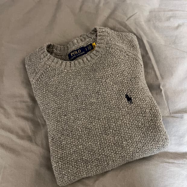 폴로 랄프로렌 헤어리 질감 울 니트 그레이 S