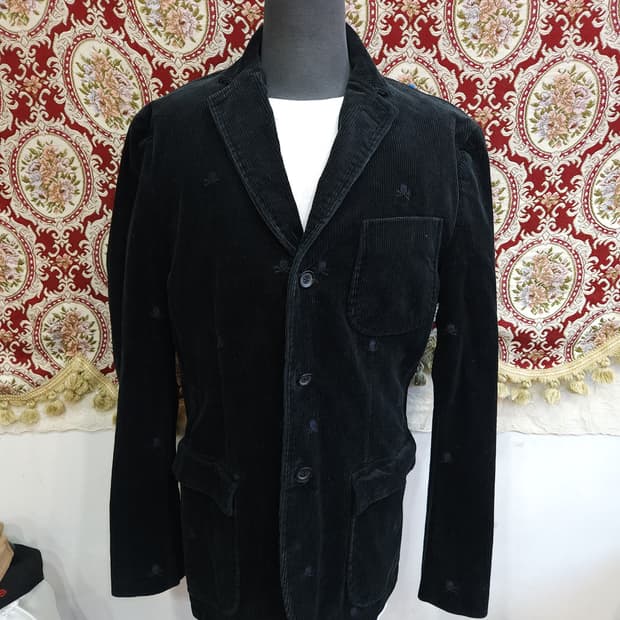 폴로 랄프로렌 럭비 해골자수 스판 코듀로이 블레이저

