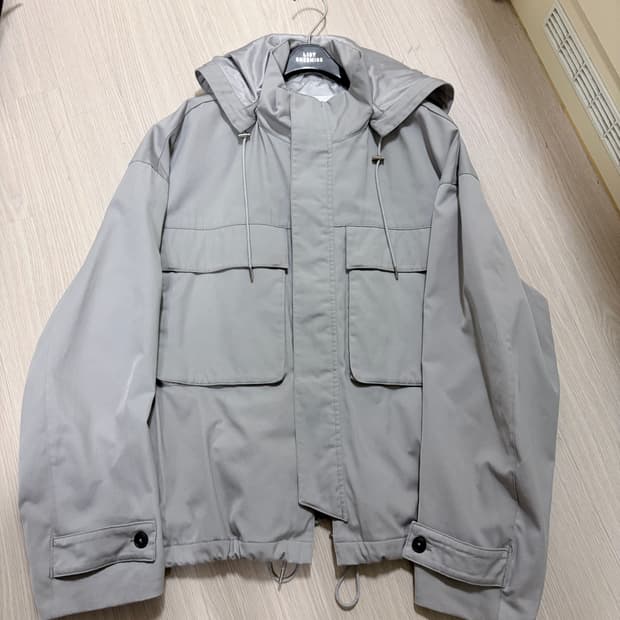 소신 바람막이 개버딘 트윌 후디드 블루종 m사이즈