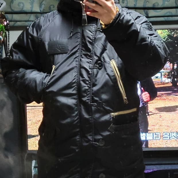 알파인더스트리 N-3B 블랙 L