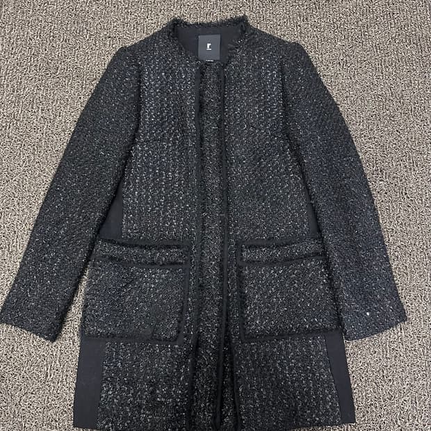 renoma 레노마 여성 트위드 롱 자켓 85사이즈