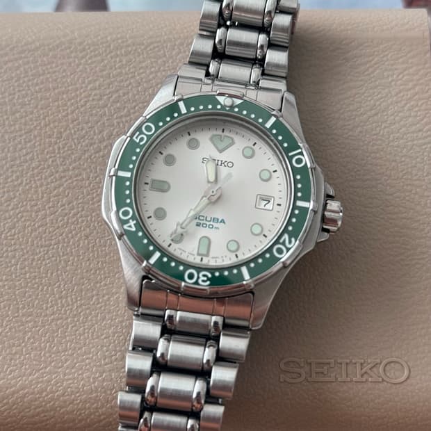 Seiko 세이코 쿼츠 스쿠바 200m 유니크 그린 1990