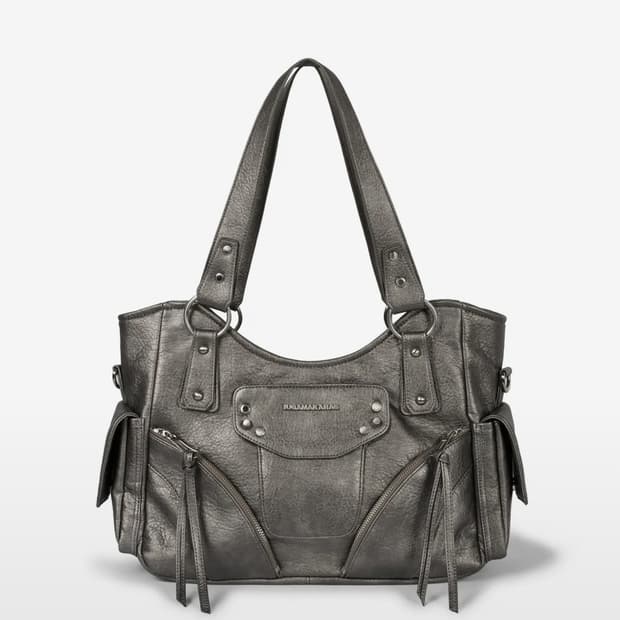 이우가마카라스 Studded Leather Shoulder Bag (Si