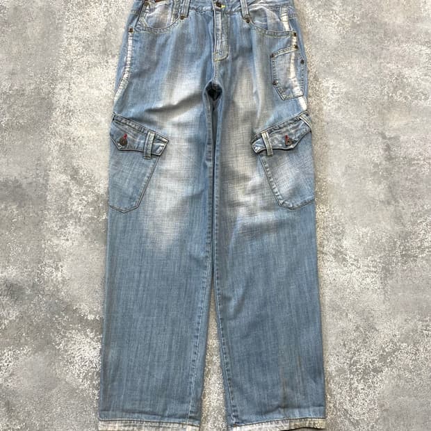 [31] Majah Flavah 마자플라바 데님 카고 와이드 팬츠