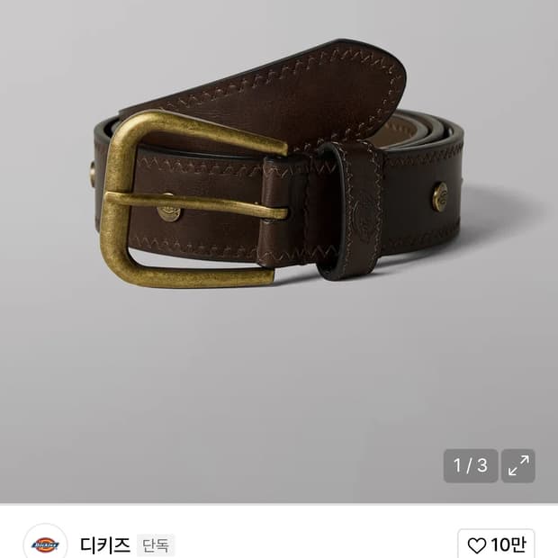 디키즈 스터디드 벨트 다크브라운