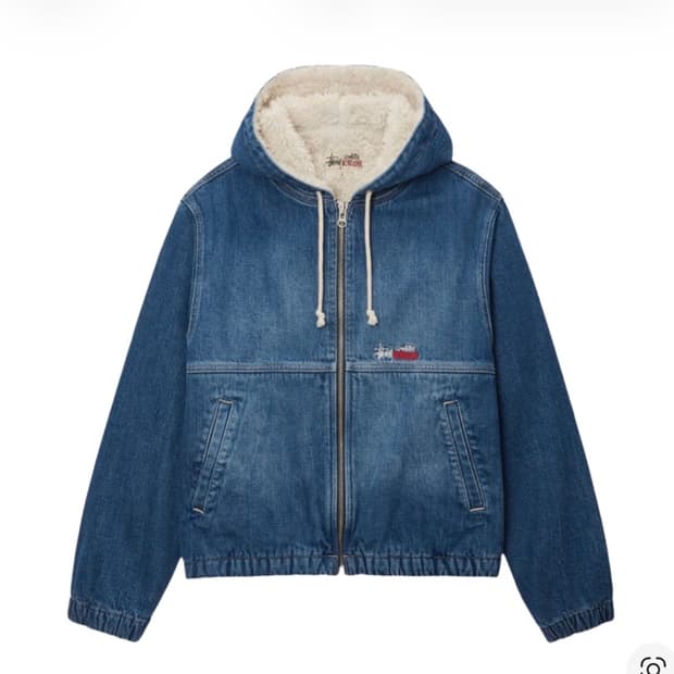 스투시 데님 쉐르파 워크 자켓 XL