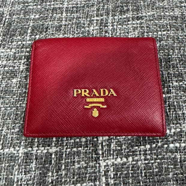 프라다 사피아노 반지갑 레드 정품