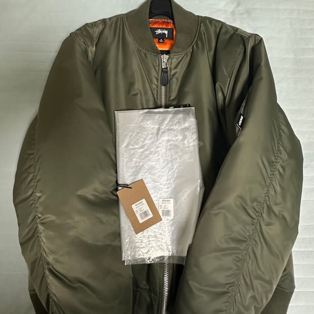 [M]스투시xCDG MA-1 자켓 올리브