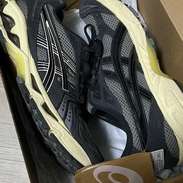 아식스 젤 카야노 14 클레이 그레이 블랙