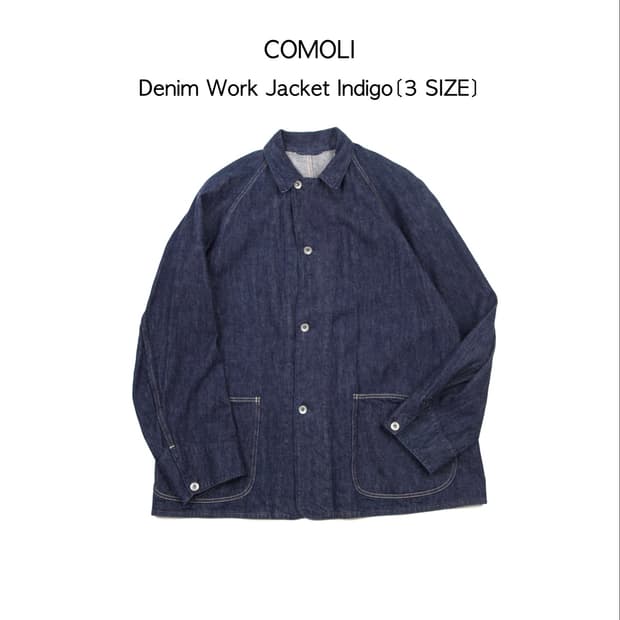 COMOLI 데님 워크 자켓 인디고