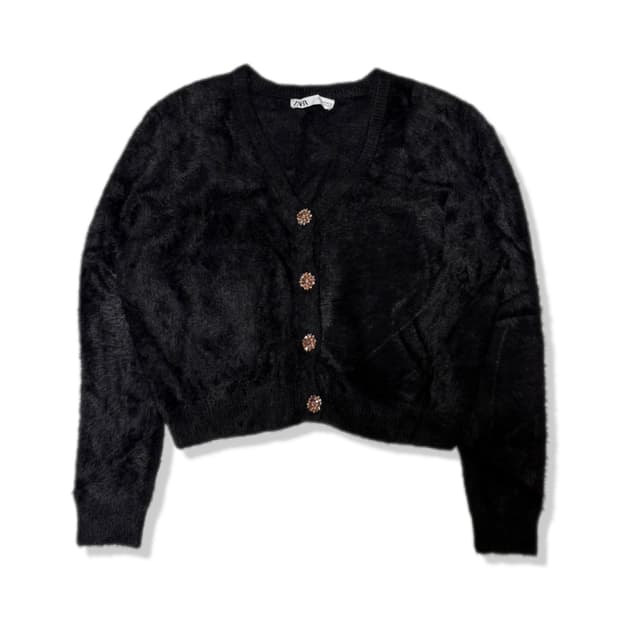 ZARA 블랙퍼가디건m