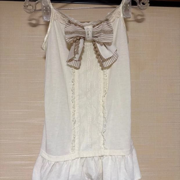 엑시즈팜 빅 리본 캐미솔 라떼갸루 히메갸루 로걀 리즈리사 원피스 블라우스