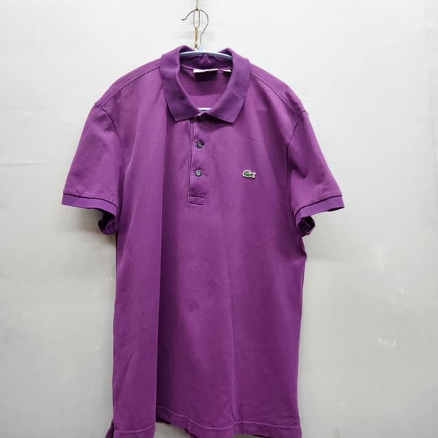 라코스테 로고 퍼플 반팔카라 6(L) 남여공용