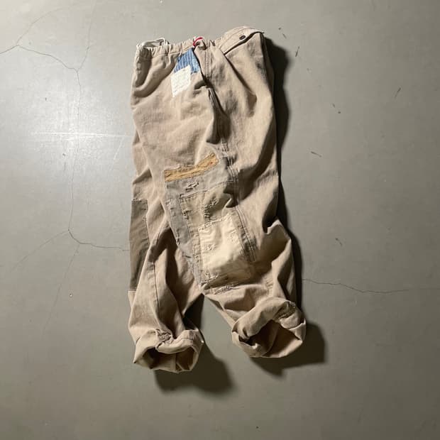 H•d One off Pigment Dyed Patchwork Pants