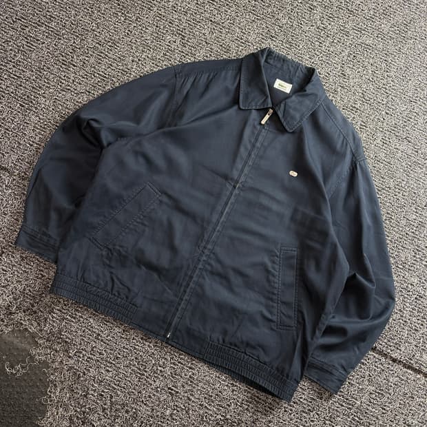 라코스테 아카이브 은장로고 블루종 자켓 4153