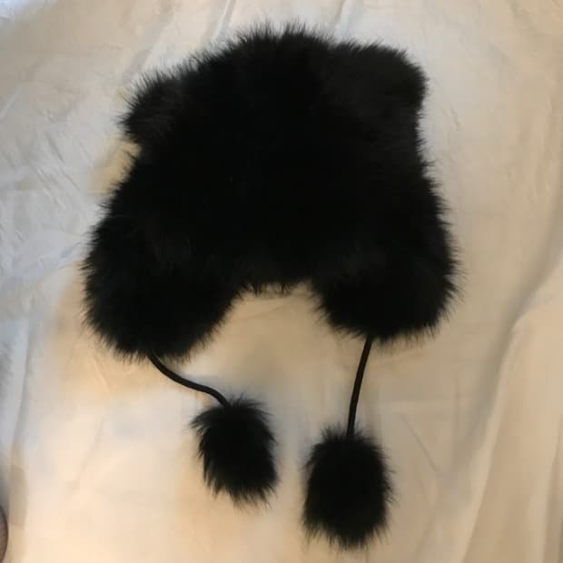 Vintage 고스펑크 갸루 네코 퍼모자