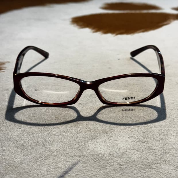 FENDI 펜디 긱시크 y2k 안경 톨토이즈 (OS)