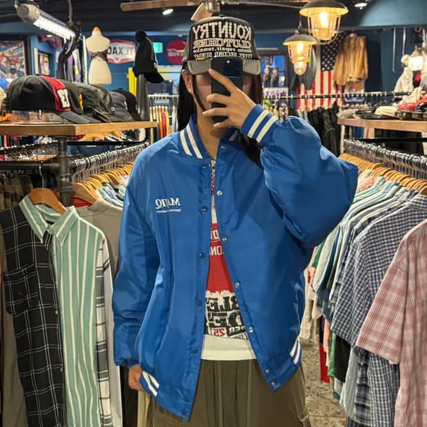 빈티지 USA 나일론 퀄팅 코치 점퍼