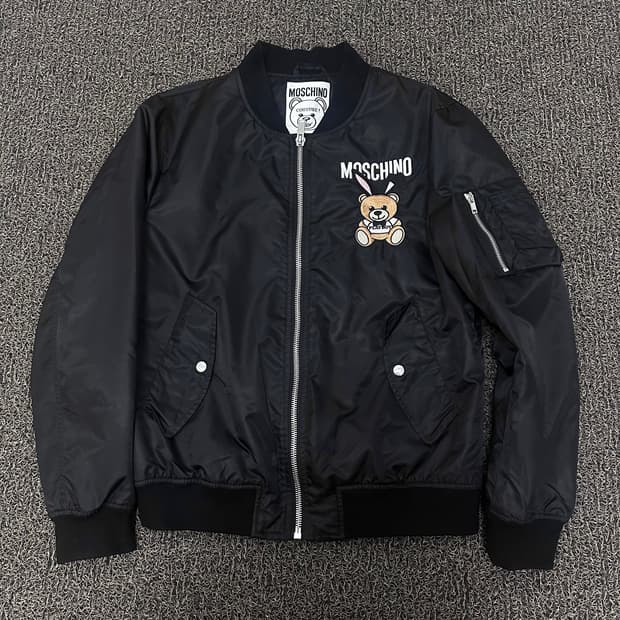 MOSCHINO 모스키노 봄버 항공점퍼 자켓 블랙