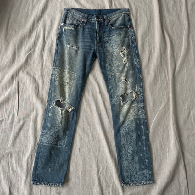 폴로 데님앤서플라이 페이즐리 데미지 팬츠 25