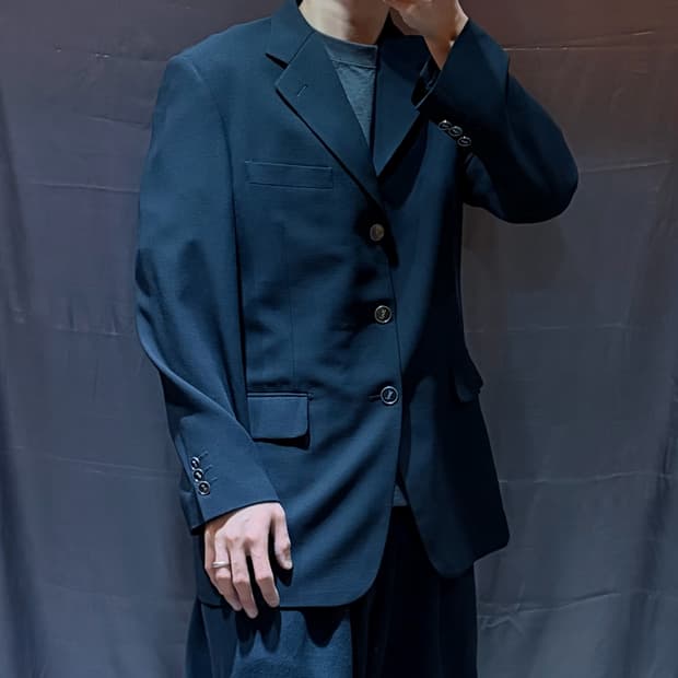 40L YSL 입생로랑 심볼로고 버튼 블랙 블레이저