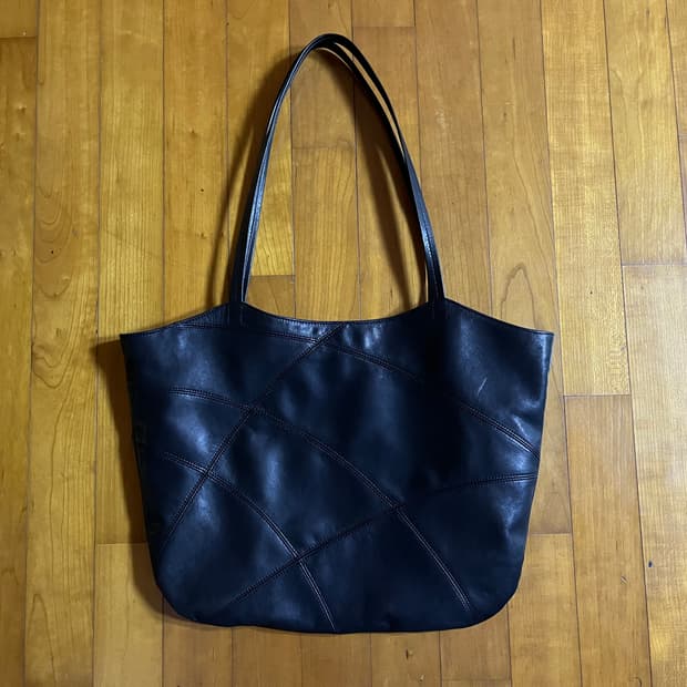 HATCHINGROOM Web Tote Lamb Skin Black