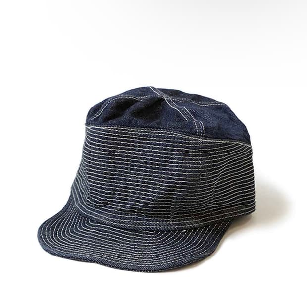 Kapital 노인과 바다 데님 캡 다크 인디고
