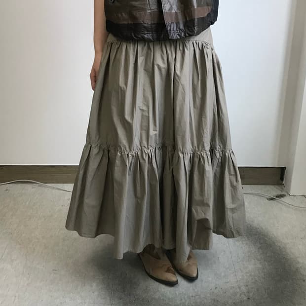 빈티지 캉캉 맥시 스커트