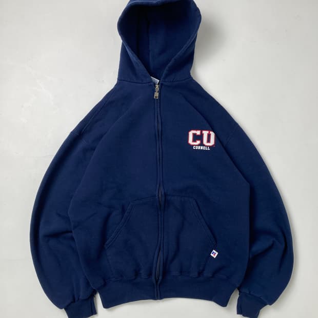 90s Russell Zip Up Hoodie (navy)