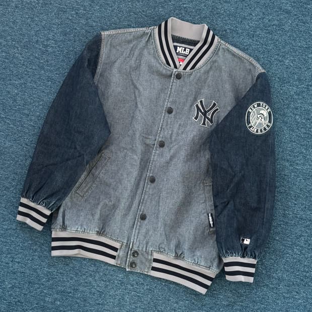 MLB 00s 양키즈 베이스볼 데님 자켓 105