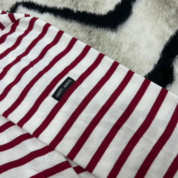 [M]세인트제임스 스트라이프 긴팔 /레드화이트