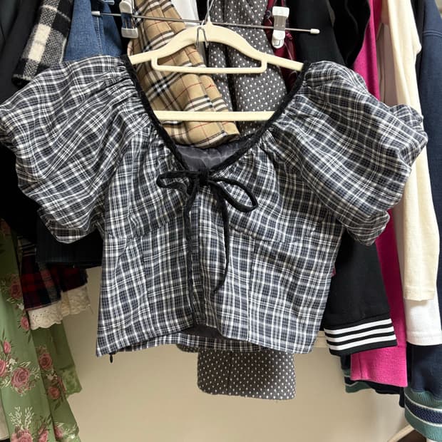 빈티지 벨벳 리본 티