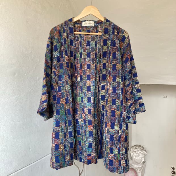 일본 감성 울 직조 가운