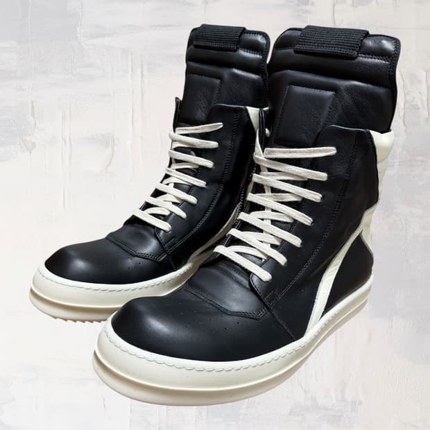 (풀구성 새상품) 릭오웬스 지오바스켓 검흰 LPO 39.5 사이즈