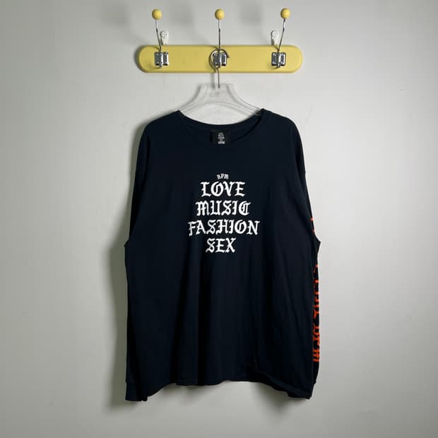 BPM 빈티지 블랙 레터링 맨투맨 XL