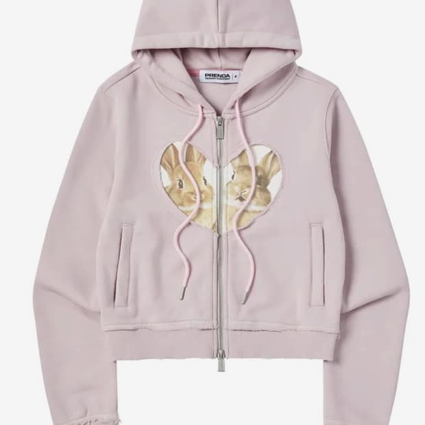 PRENDA 프렌다 BABY RABBIT HOOD ZIP-UP 