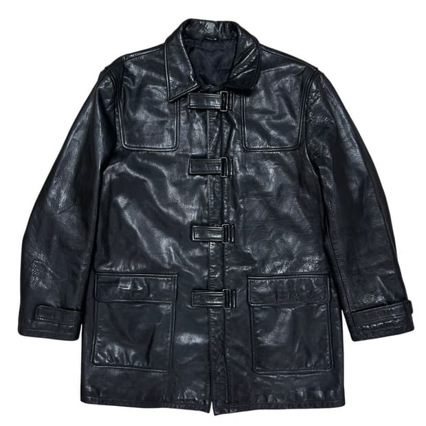 빈티지 90s 버클 카우레더 코트(XL)
