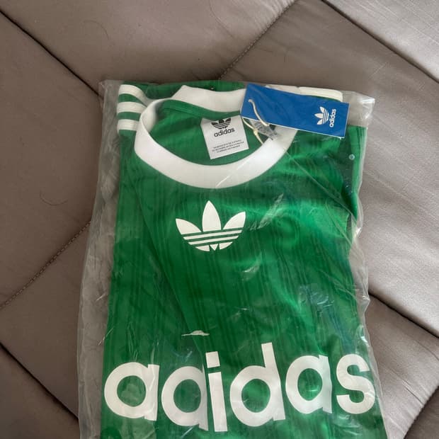 아디다스 아디컬러 티셔츠 그린 화이트 - KR 사이즈